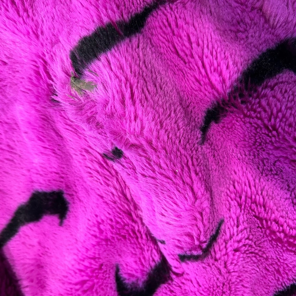 Nike Printed Faux Fur Jacket Women's Large Purple Full Zip AOP Soft DX6416-551 - Picture 9 of 9